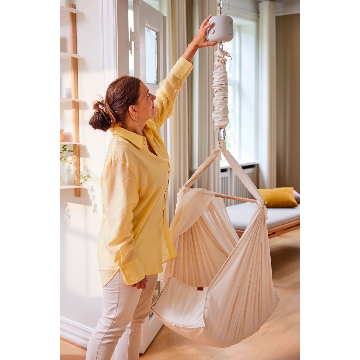 Silnik kołyskowy nowej generacji LeeLo02 - beżowy