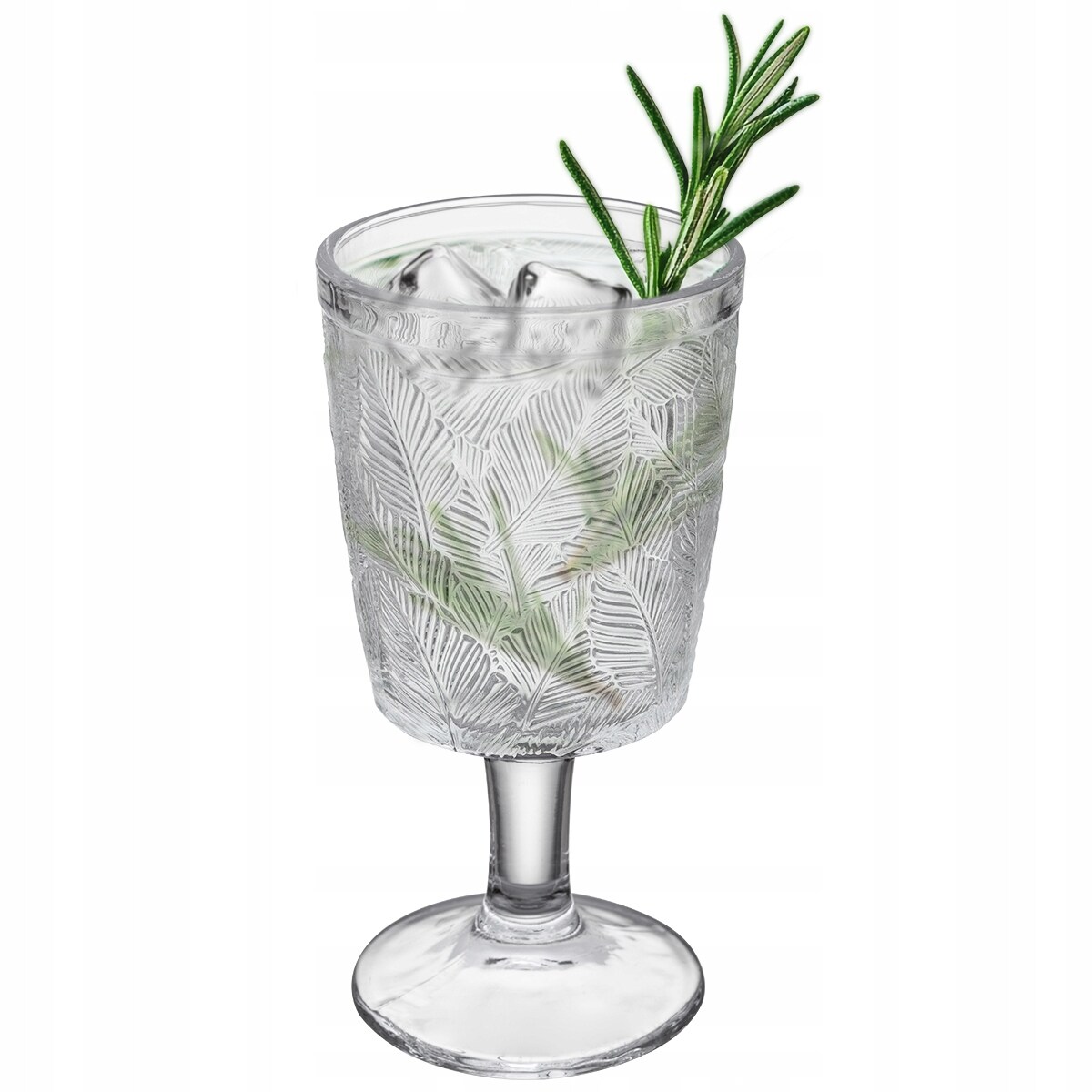 KIELICH SZKLANKA WYSOKA do wody soki napoje jadalnia 6x 340 ml szkło wzorek