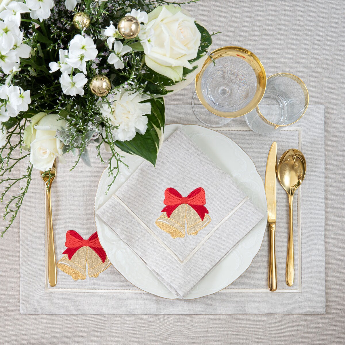 Serwetki Jingle Bells & Christmas Bauble Mirha - 4 sztuki