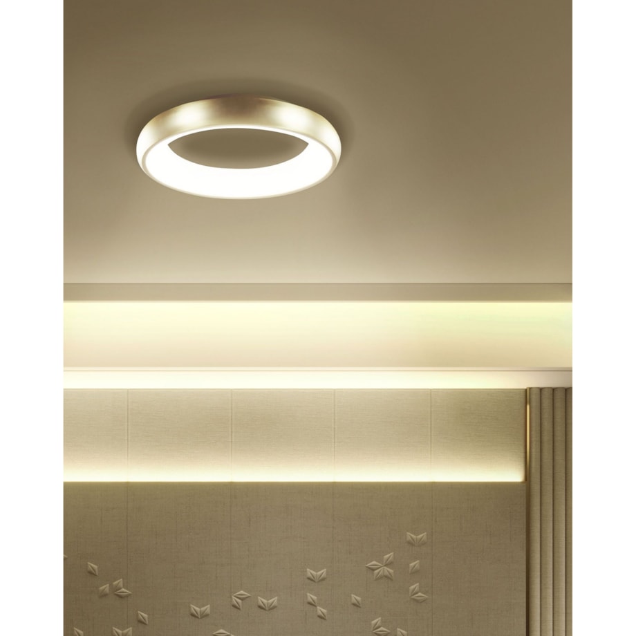 Lampa sufitowa LED metalowa złota ATARAN