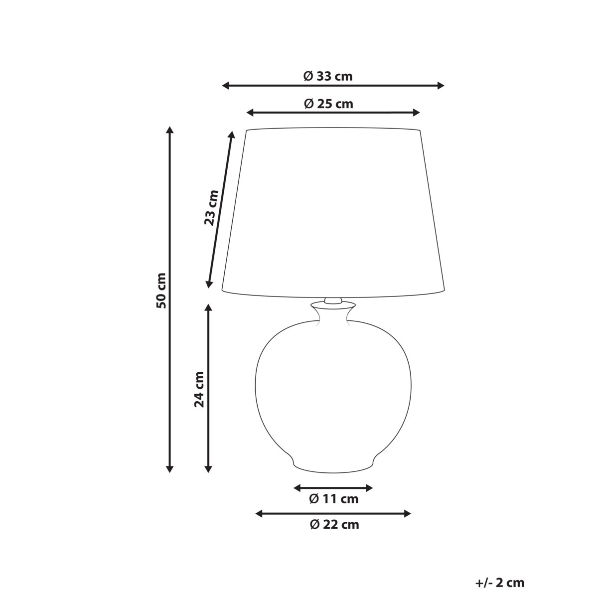 Lampa stołowa SILVES Porcelana Biały/ niebieski