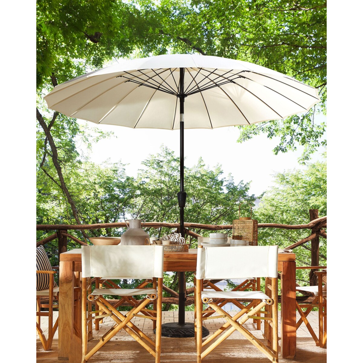 Parasol ogrodowy 255 cm BAIA Jasnobeżowy