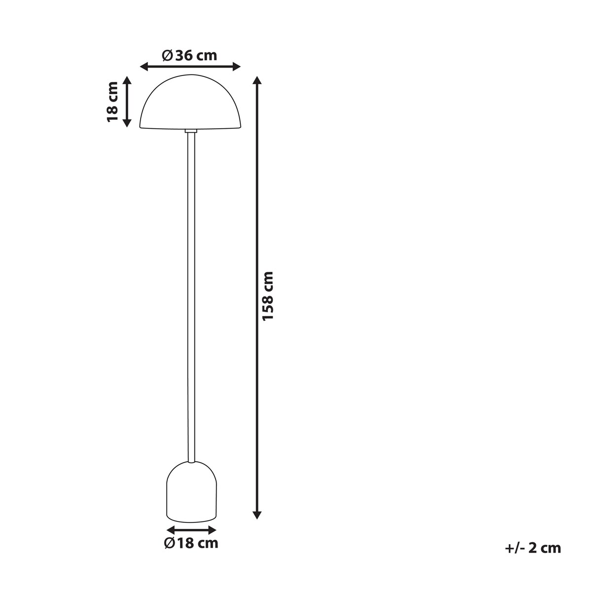 Lampa podłogowa MACASIA Metal Miedziany