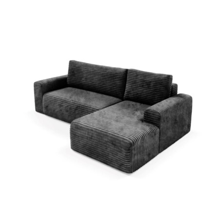 Narożnik SONTII z funkcją spania gruby sztruks Kolor: TILIA 100