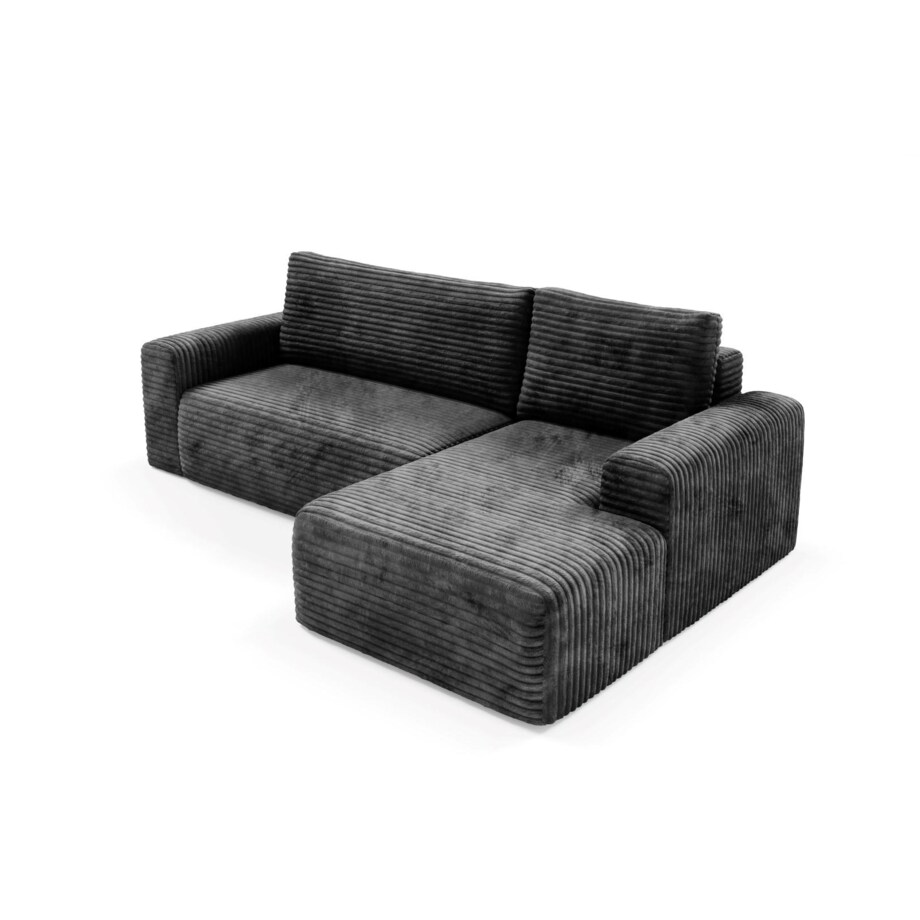 Narożnik SONTII z funkcją spania gruby sztruks Kolor: TILIA 100