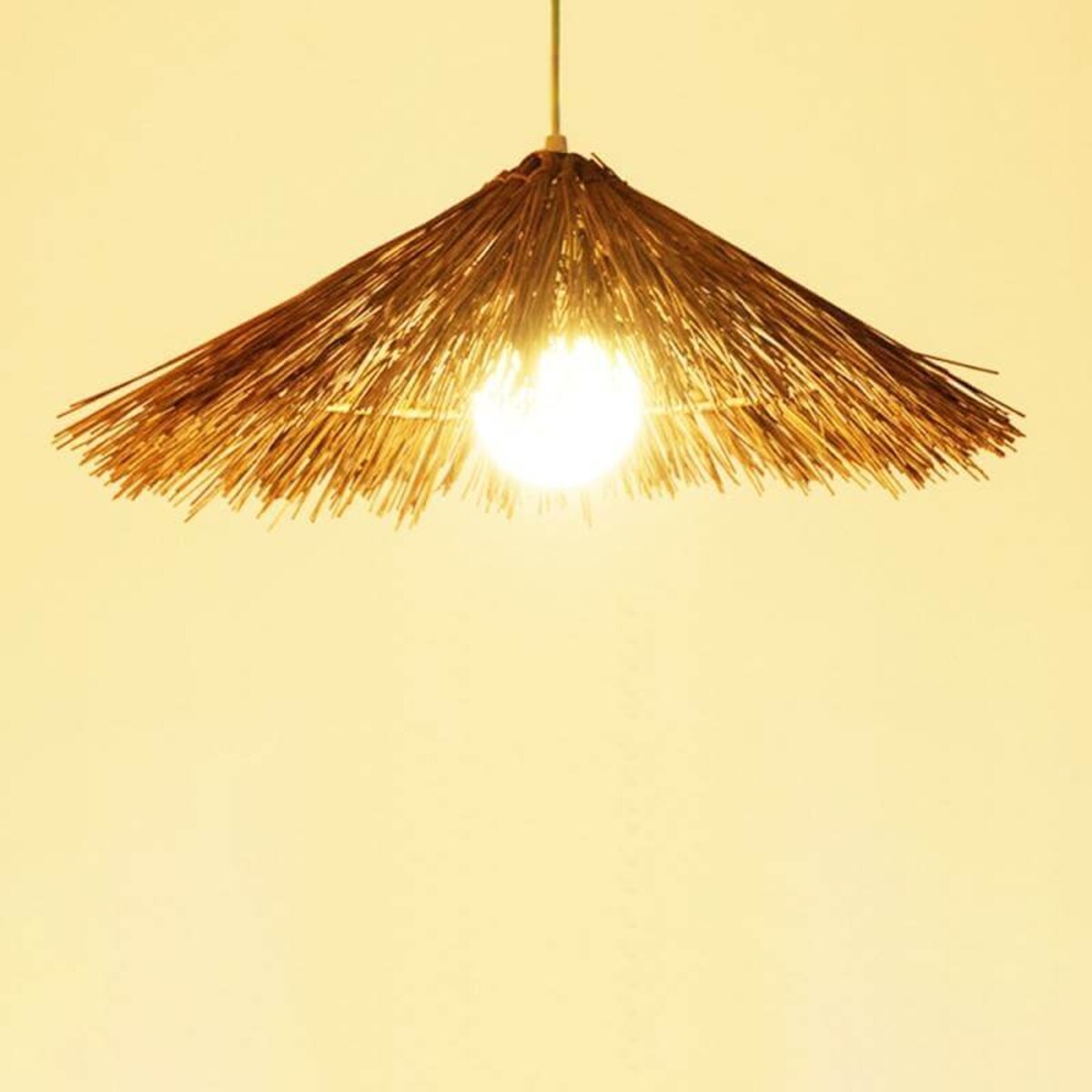 Ekologiczna lampa zwieszana Boho ABR-NLW37-BH-E27 Abruzzo pleciona ratan naturalny