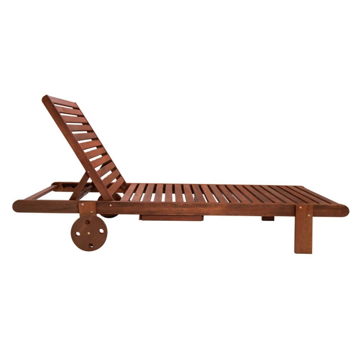 Drewniany leżak ogrodowy Azure 5900168832466 King Home na taras brązowy