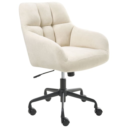 Krzesło obrotowe PALMDALE Welur Jasnobeżowy