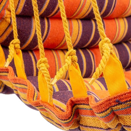 Fotel hamakowy z belką i poduszkami pomarańczowy hamak