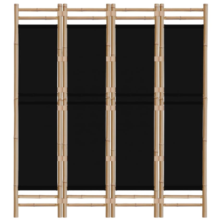 vidaXL Składany parawan 4-panelowy, 160 cm, bambus i płótno