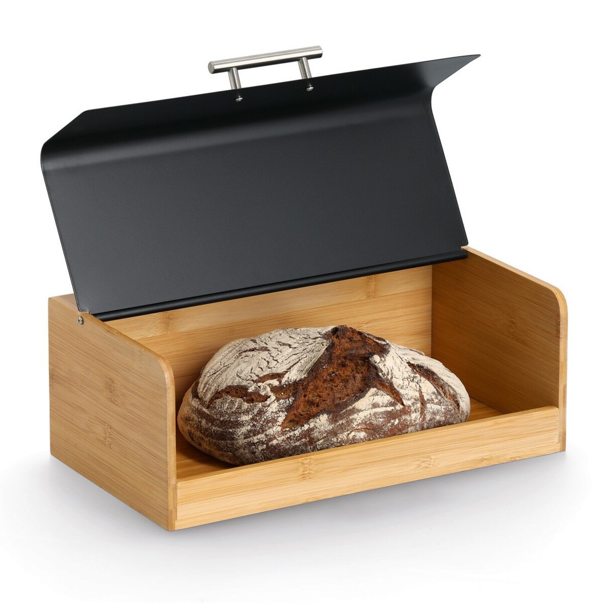 Chlebak bambusowy 8000 ml 36,3x20x13,5 cm ZEPHIR czarno-brązowy