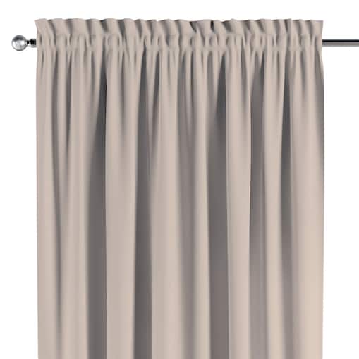 Zasłona na kanale z grzywką 1 szt. 130x260 jasnobeżowy