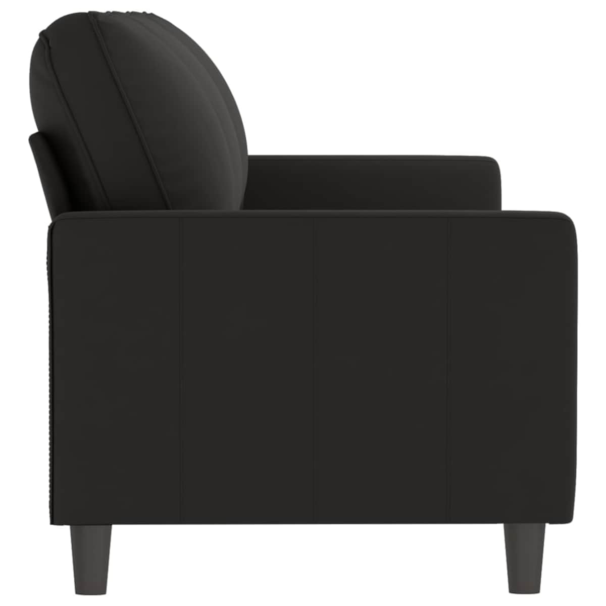 vidaXL Sofa 3-osobowa, czarny, 180 cm, tapicerowana aksamitem