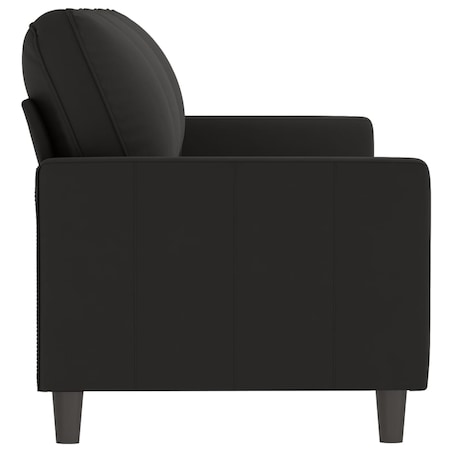 vidaXL Sofa 3-osobowa, czarny, 180 cm, tapicerowana aksamitem