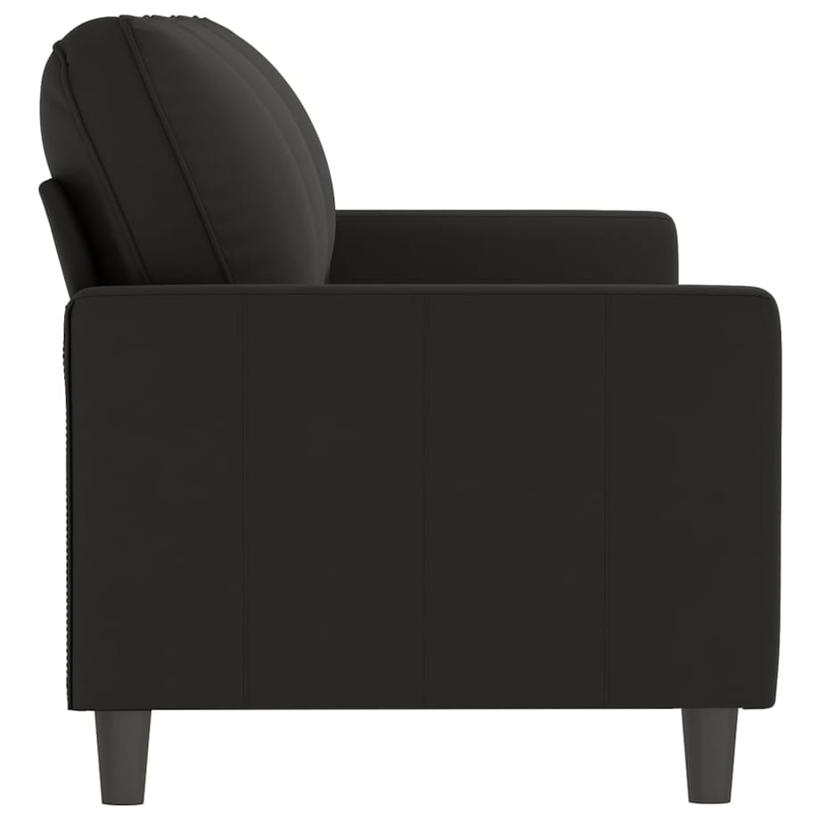 vidaXL Sofa 3-osobowa, czarny, 180 cm, tapicerowana aksamitem