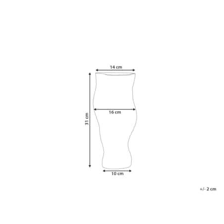 Wazon na kwiaty szklany 31 cm szary DYTIKO