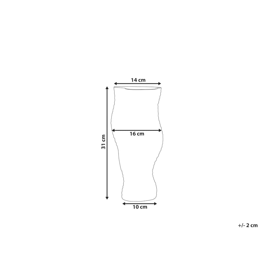 Wazon na kwiaty szklany 31 cm szary DYTIKO