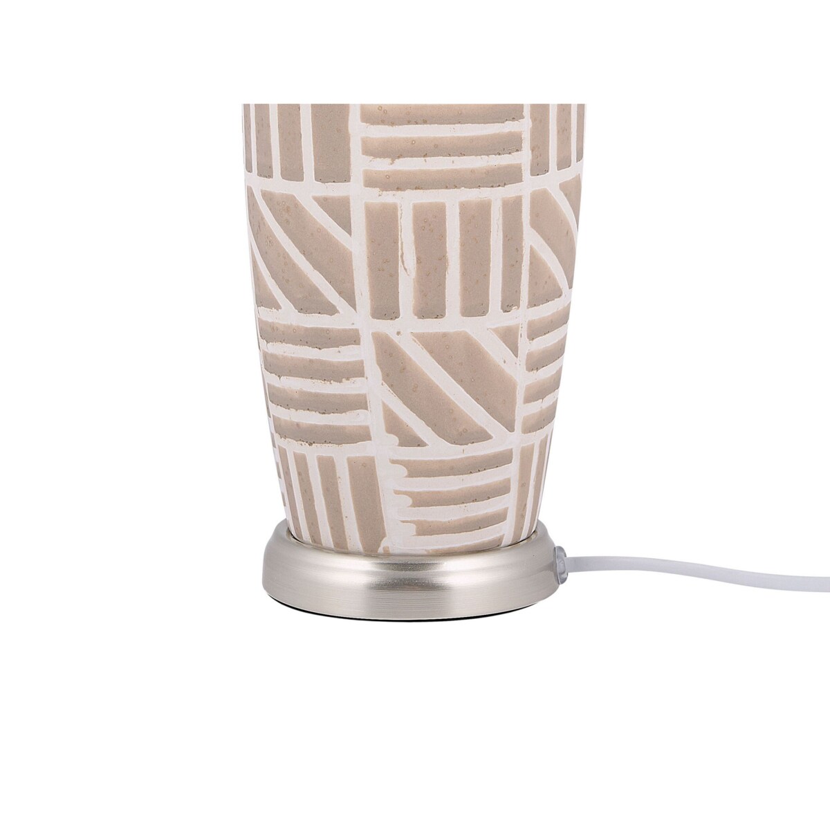 Lampa stołowa ceramiczna beżowa TRAISEN