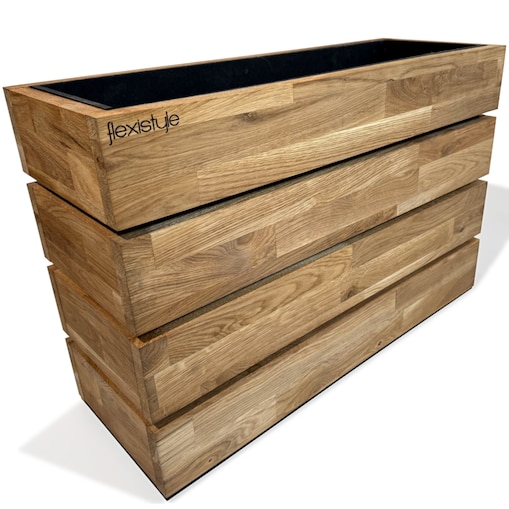 Donica drewniana dębowa na taras do salonu 60x40x20cm