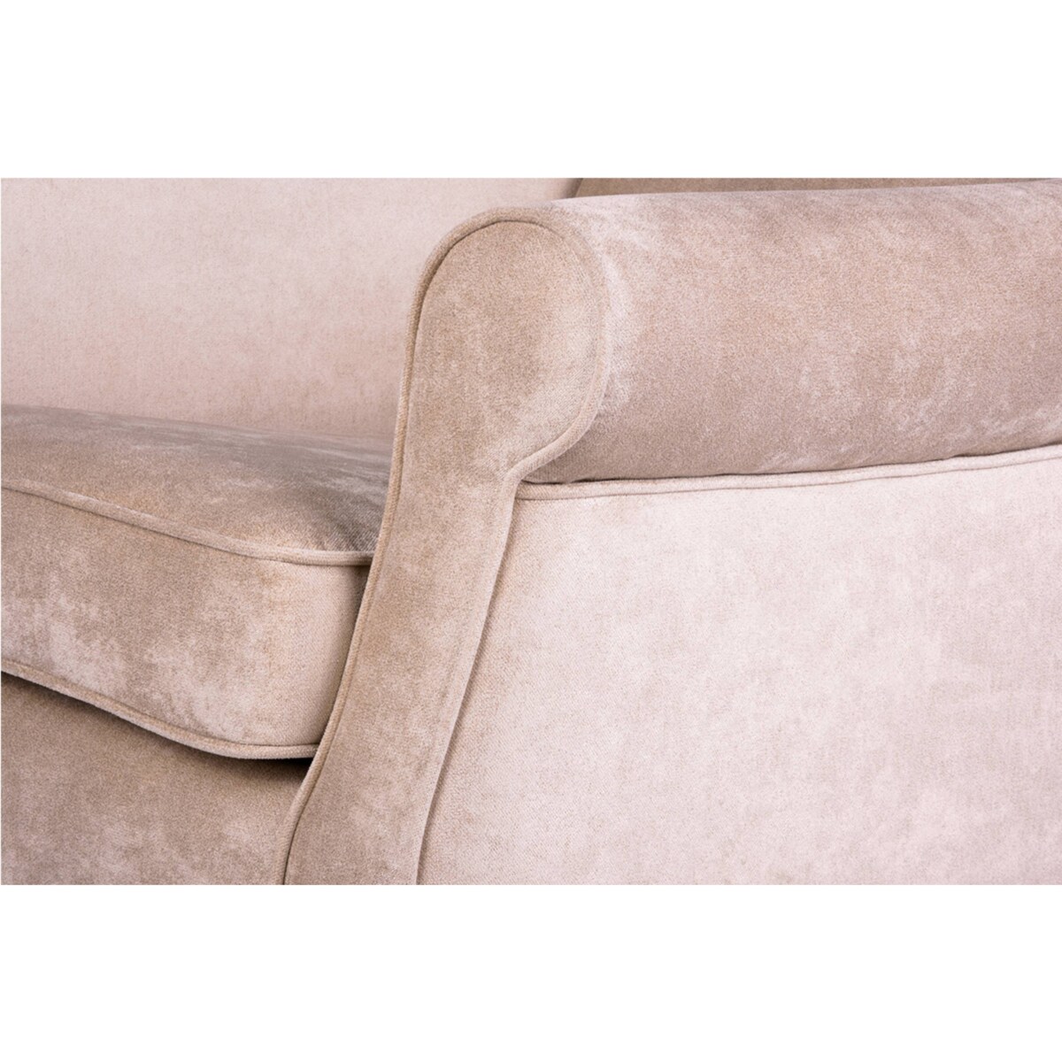 KONSIMO MILES Fotel + puf, kolor Beżowy