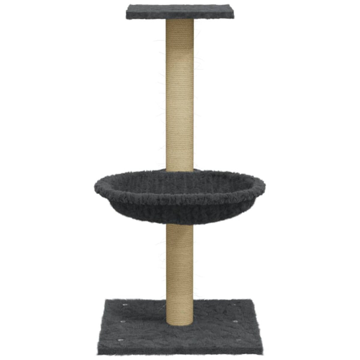 vidaXL Drapak dla kota z sizalowym słupkiem, ciemnoszary, 74 cm