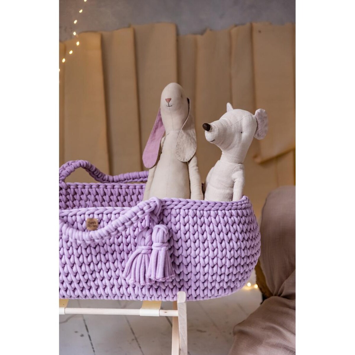 Kosz Mojżesza Happy Moses - Brudny Róż