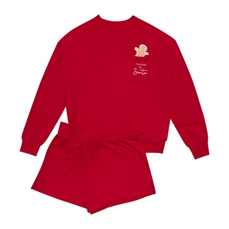 Piżama Fawn 41900-33X Czerwona Czerwony, L