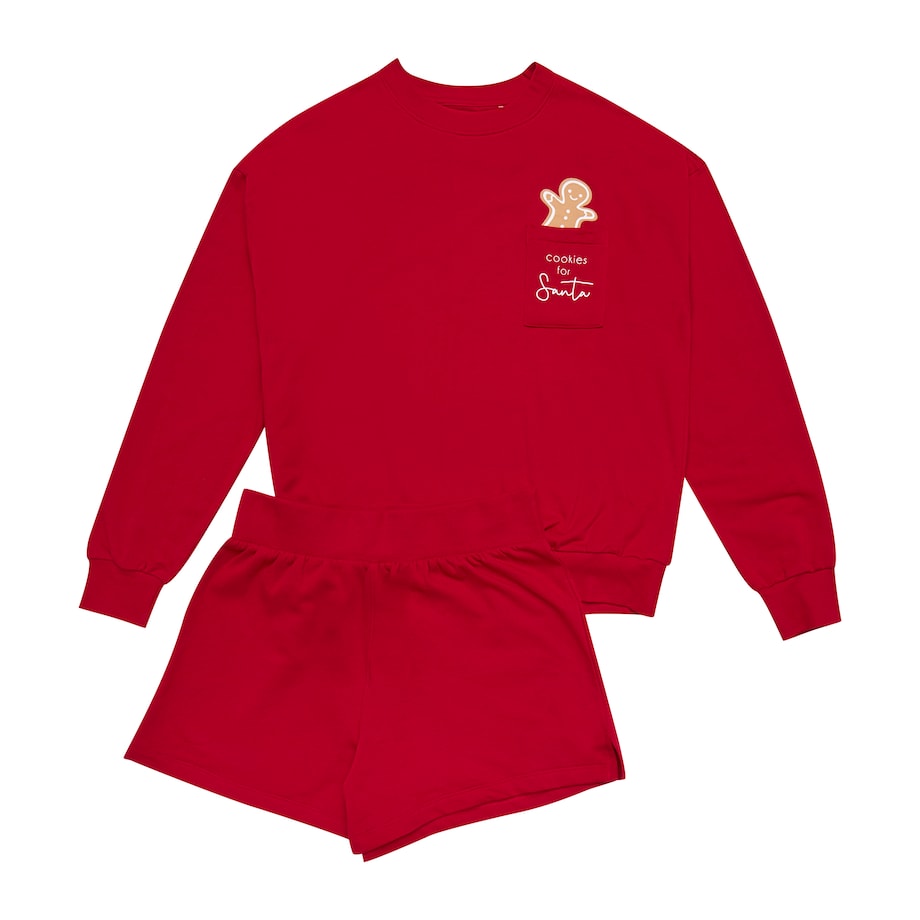 Piżama Fawn 41900-33X Czerwona Czerwony, L