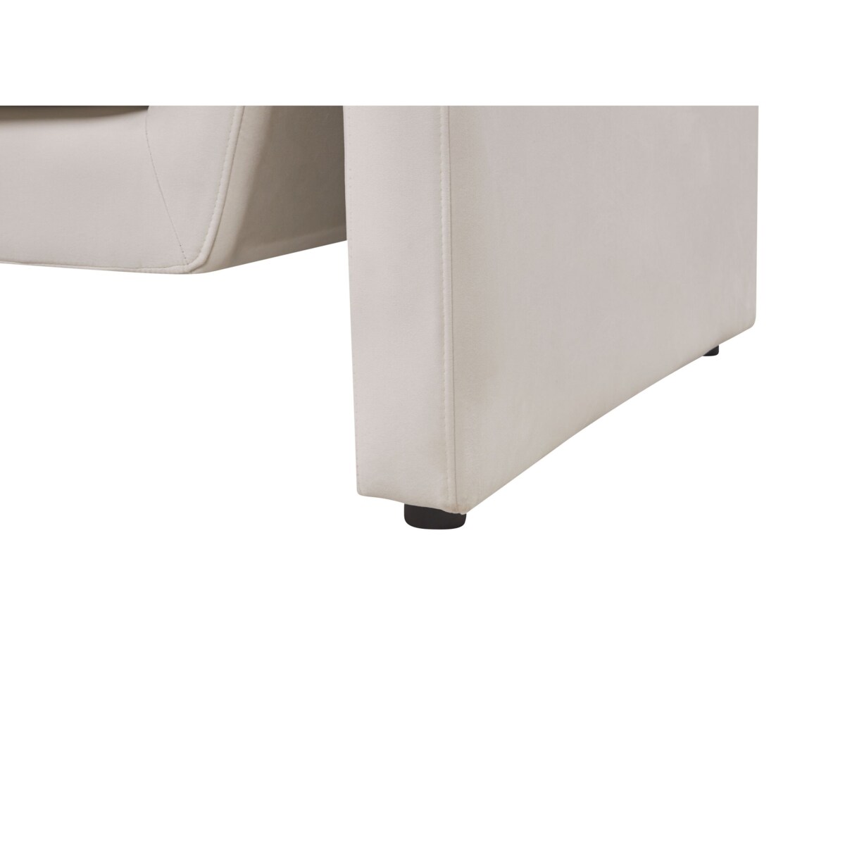 Sofa welurowa jasnobeżowa MAUNU