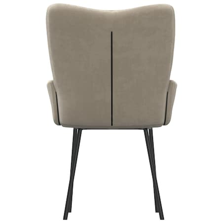 vidaXL Krzesła stołowe, 2 szt., jasnoszare, aksamitne