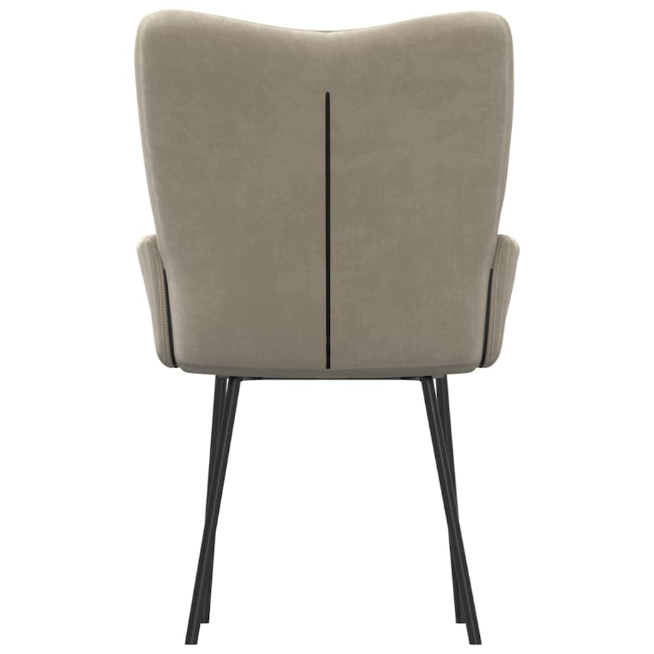 vidaXL Krzesła stołowe, 2 szt., jasnoszare, aksamitne