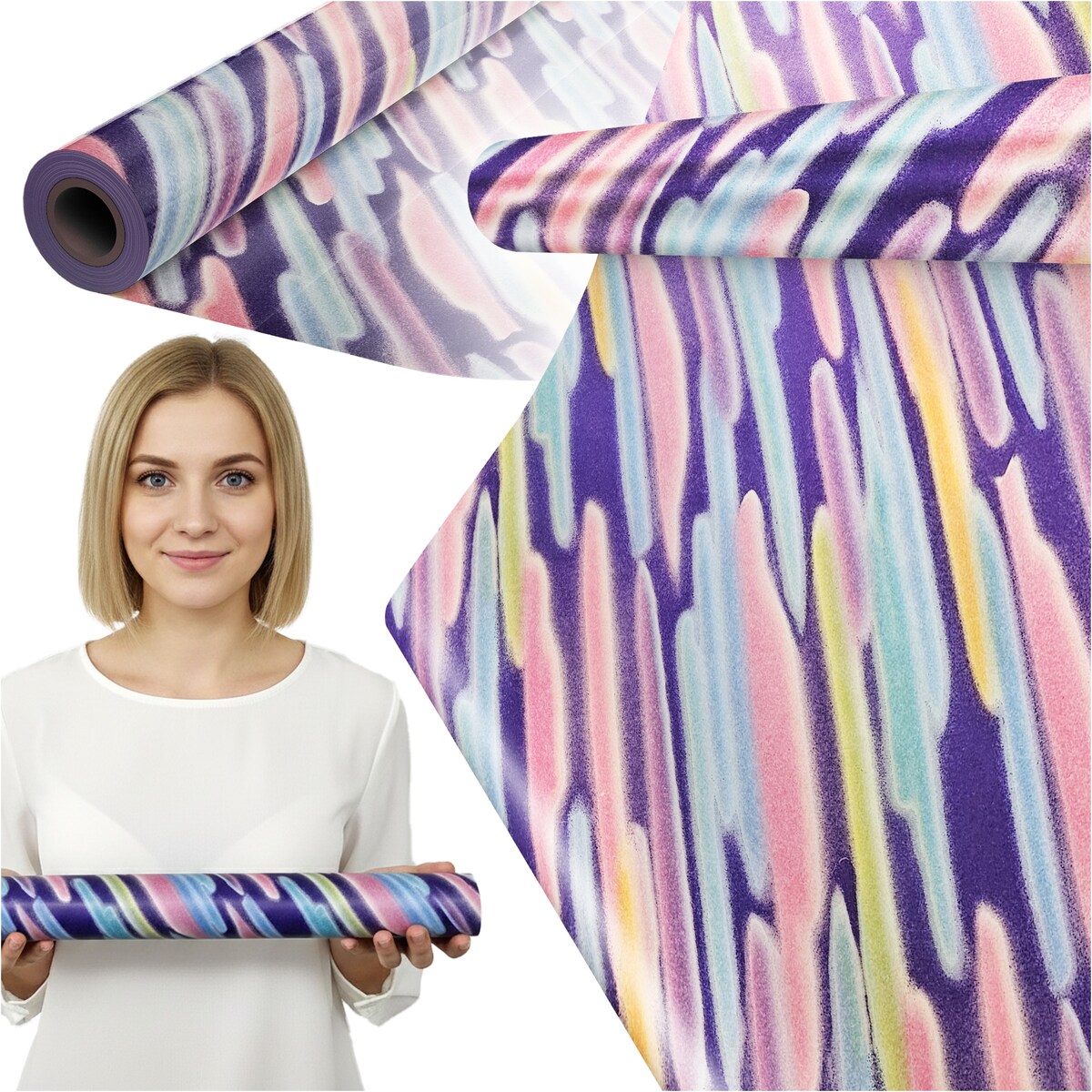 Papier do pakowania prezentów 20 METRÓW MEGAROLKA Urodzinowy Do Paczek Ozdobny