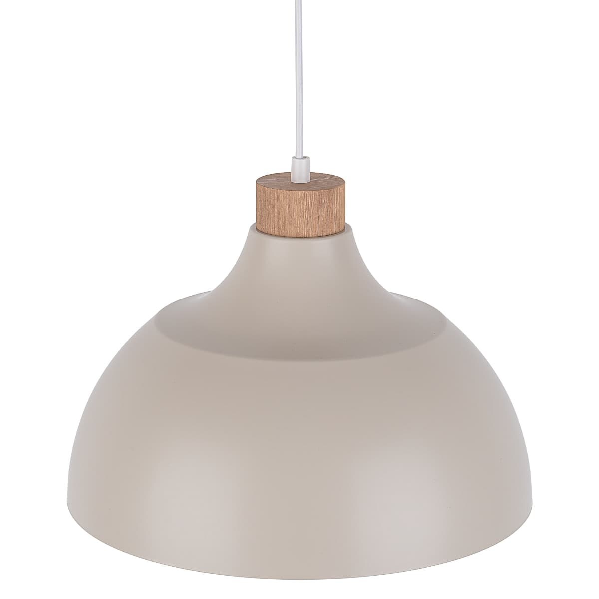 Kopułowa lampa wisząca Cap 5664 TK Lighting do salonu drewniana beżowa
