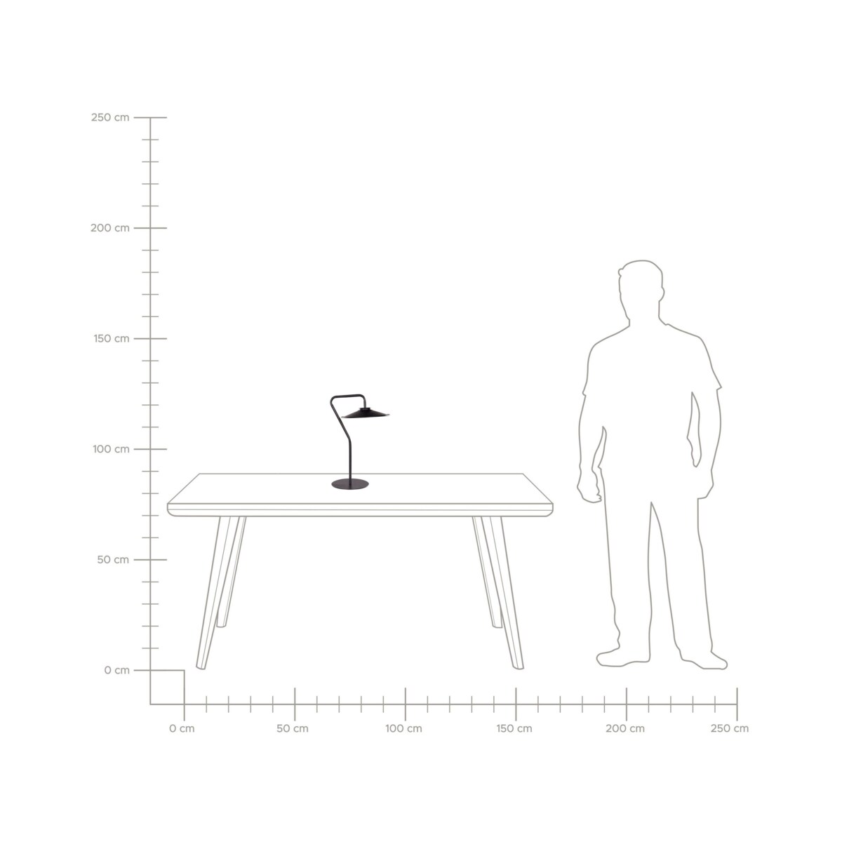 Lampa stołowa LED metalowa czarna GALETTI