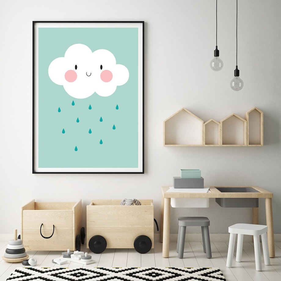 Plakat dla dzieci Chmurka miętowa 40x50