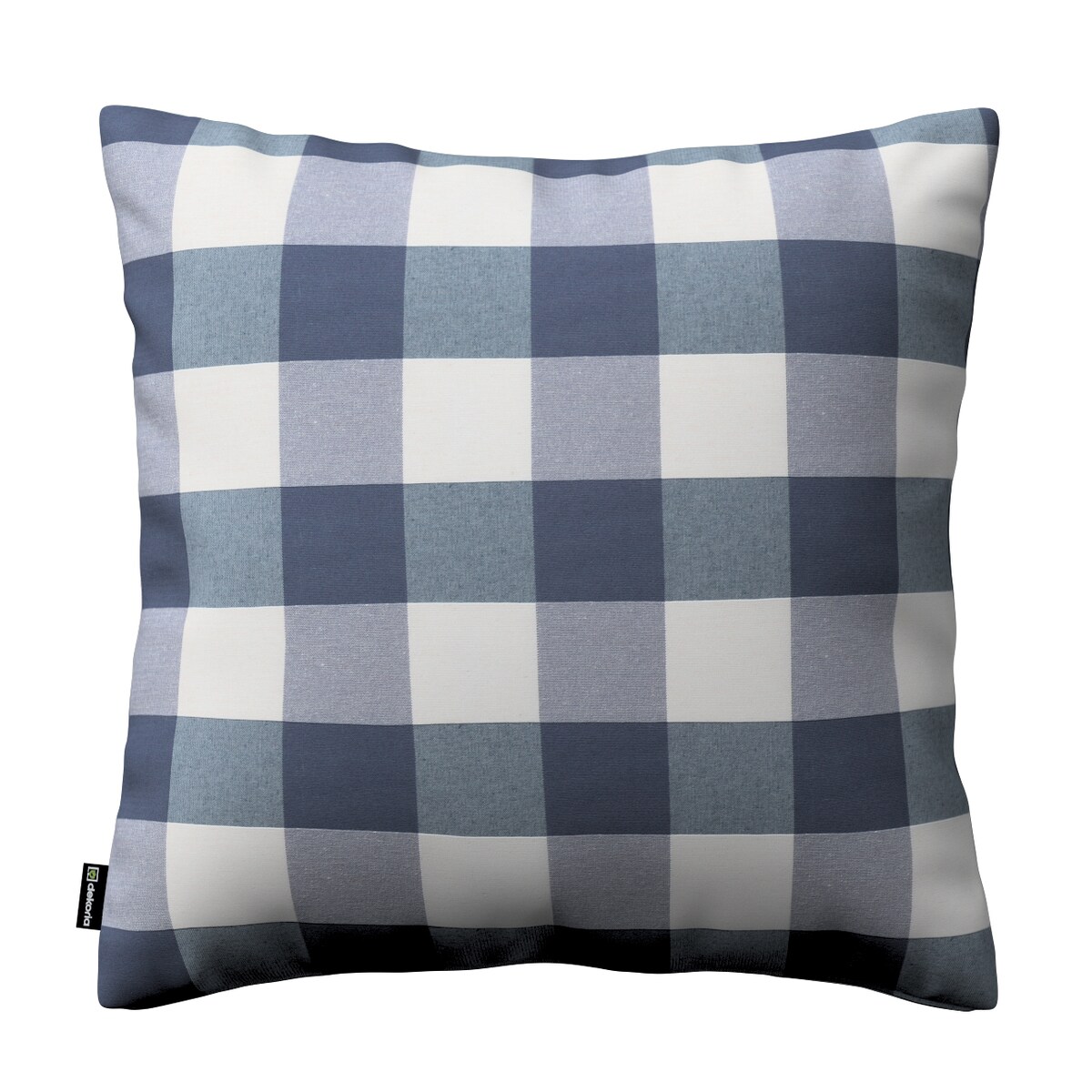 Poszewka Kinga na poduszkę 50x50 granatowo-biała krata (5,5x5,5cm)