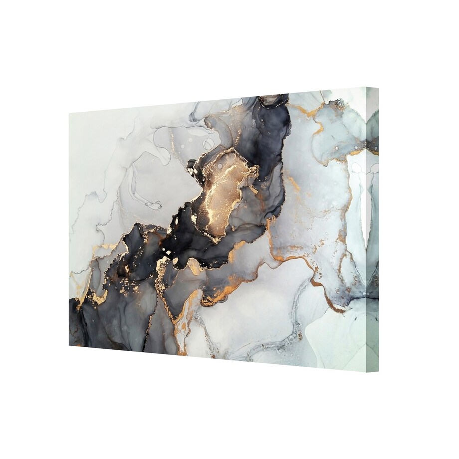 Obraz na płótnie Black&Gold Abstraction, 35 x 50 cm