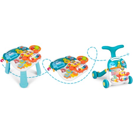 Interaktywny chodzik pchacz stolik edukacyjny Ricokids