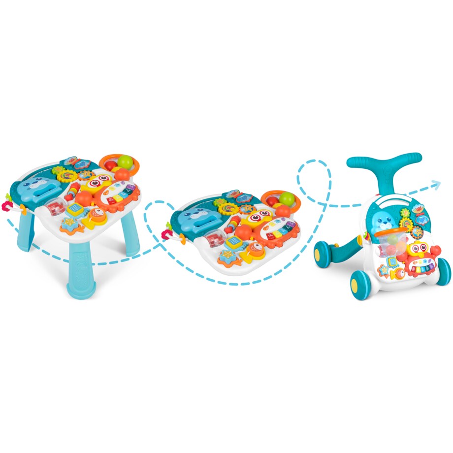 Interaktywny chodzik pchacz stolik edukacyjny Ricokids