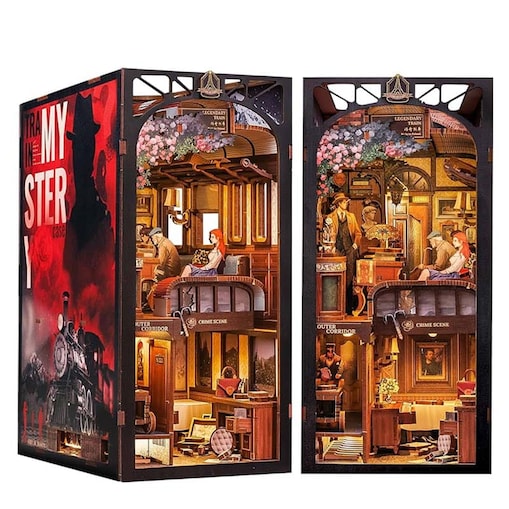 Miniaturowy domek Book Nook - Zagadka Orient Expressu - CuteBee