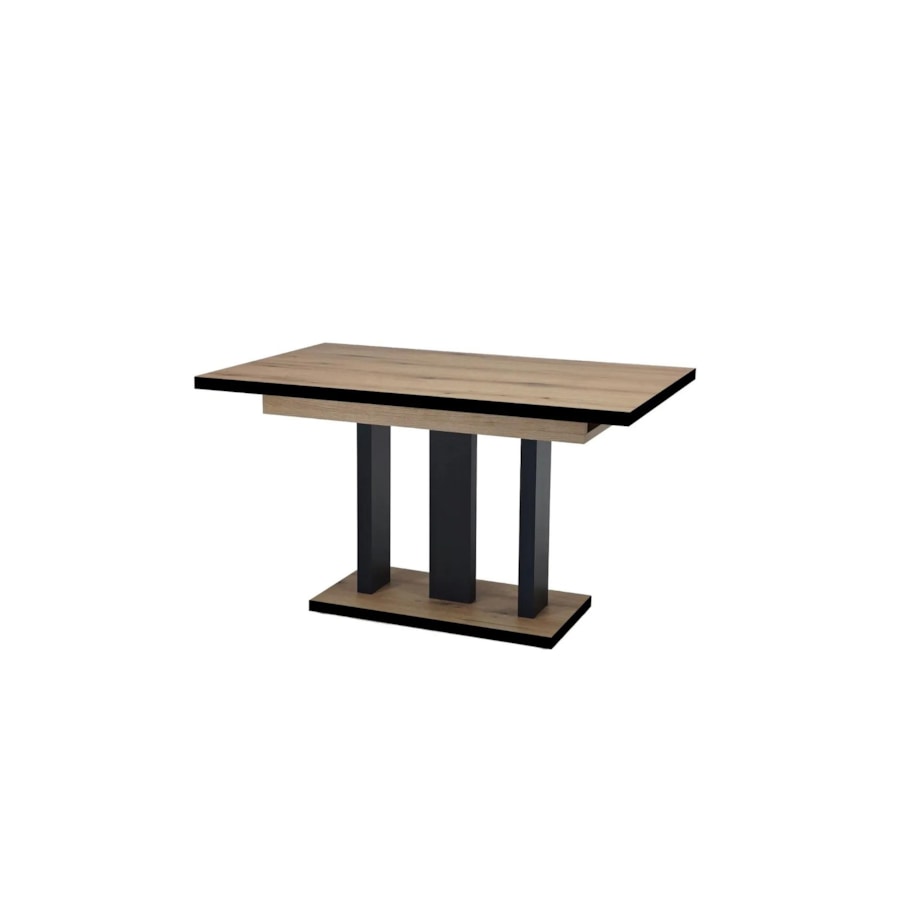 Stół rozkładany APPIA BLACK 130(210)x80 dąb evoke