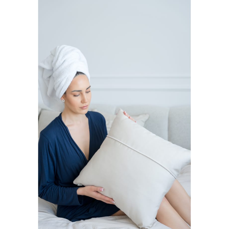 Poduszka dekoracyjna Kremowy welur