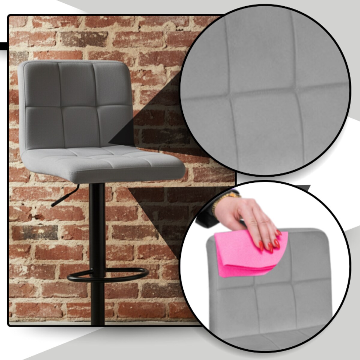 Hoker jasnoszary do kuchni jadalni wyspy