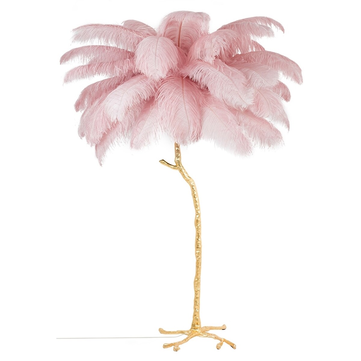 Podłogowa lampa Tiffany JL0019.PINK drzewo różowe złote