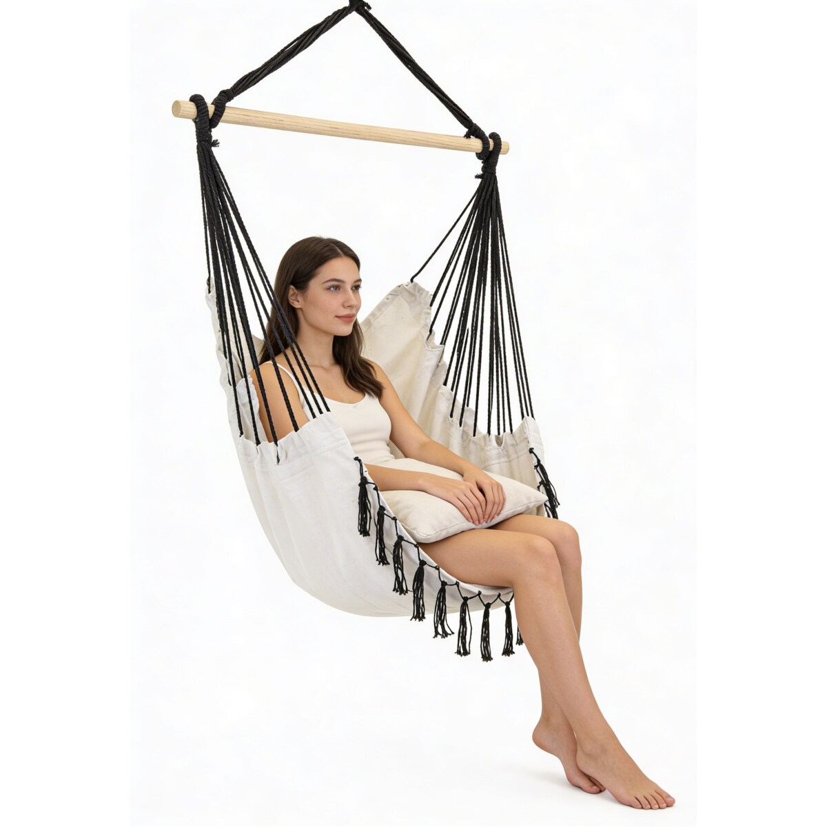 Fotel wiszący JUMI ogrodowy huśtawka kokon krzesło brazylijskie