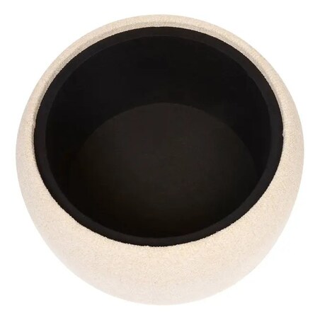 Pufa ze schowkiem, szenilowa, beżowy melanż, Elior, Ø60 cm