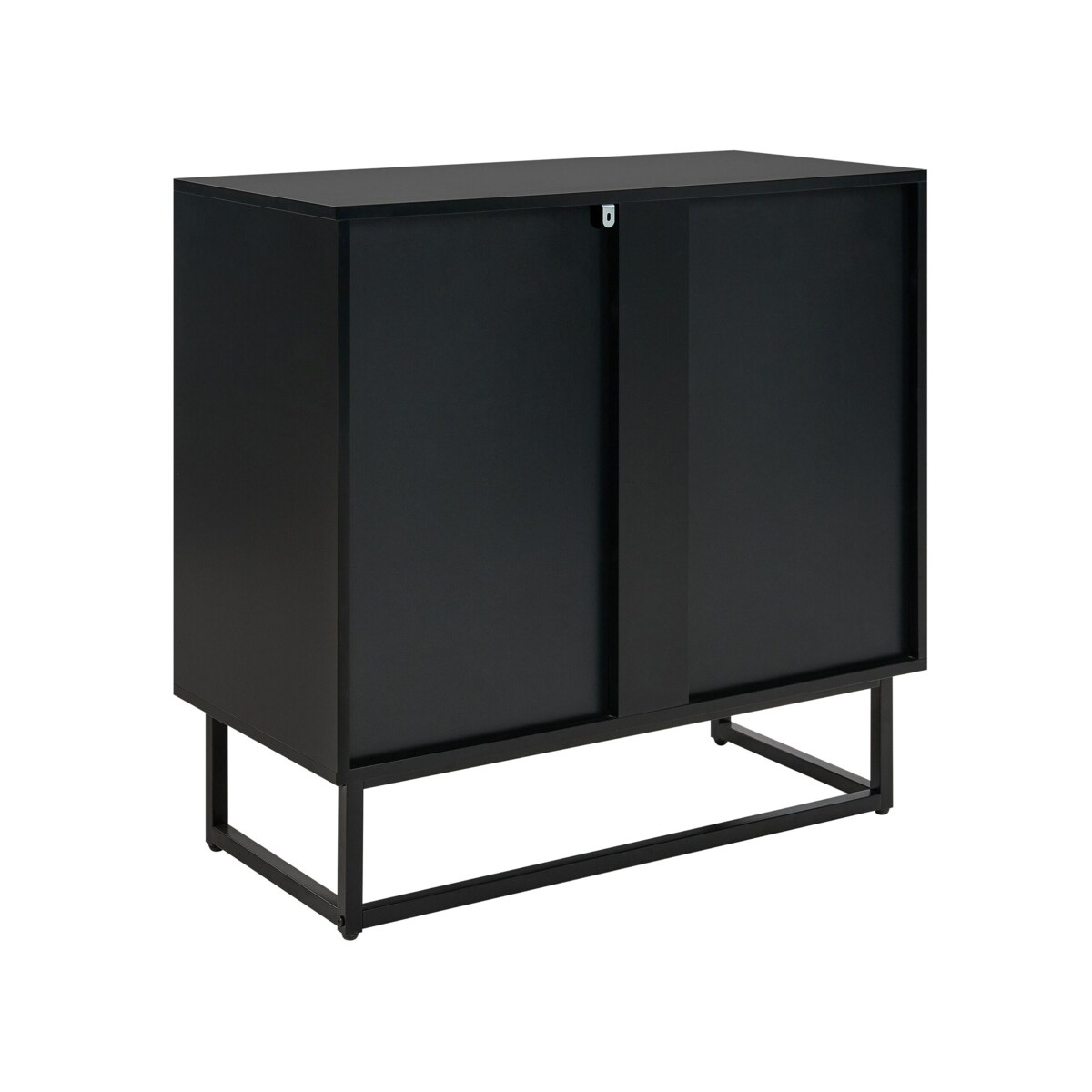 Szafka dwudrzwiowa jasne drewno z czarnym ALASKA