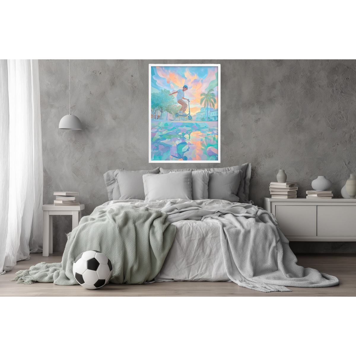 Pastelowe Obrazy Plakaty na ścianę Młodzieżowe do pokoju dla chłopca 50x70