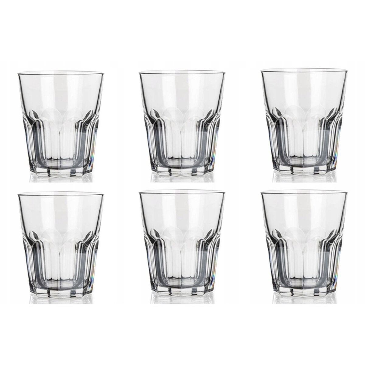 LUMINARC SZKLANKI new america 6x 300 ml NA NAPOJE drinki kompot nowoczesne