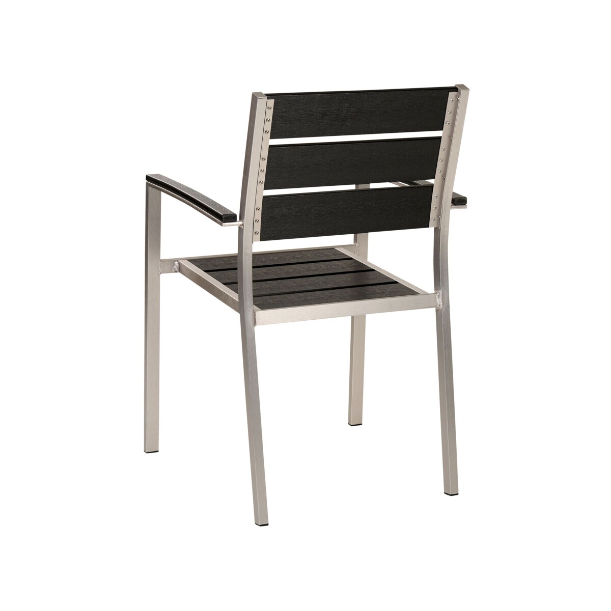 Zestaw ogrodowy dla 6 osób VERNIO Czarny/ srebrny